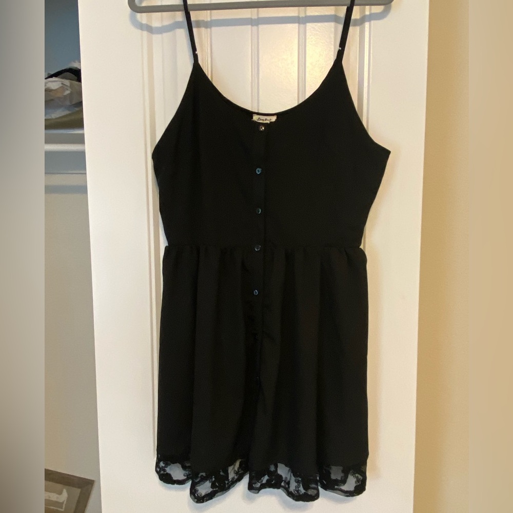 Black button down dress